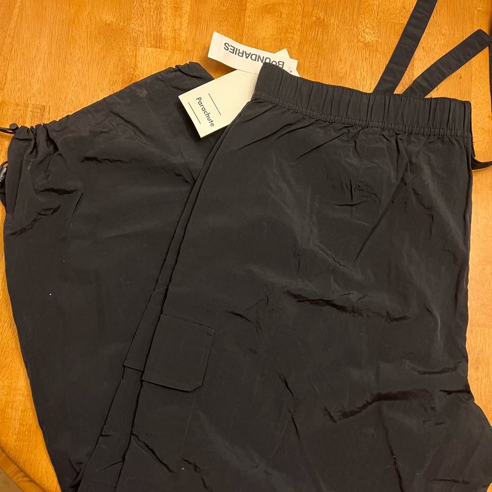 No Boundaries Black Parachute Pants